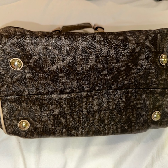 Michael Kors Grayson Monogram Satchel Brown Leather - Picture 13 of 13